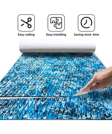FOCEAN Ocean Camo EVA Foam Boat Decking | Marine Mat for Motorboat, RV, Yacht, Kayak, Surfboard | 94.5'' x 23.6'' | Boat Carpet with Non-Slip Technology - Buy Online on GoSupps.com