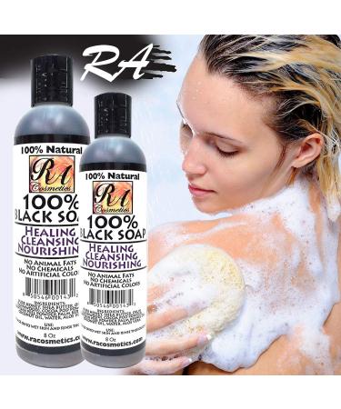 Buy RA COSMETICS 100% African Liquid Natural Black Soap - 8 oz | Authentic Organic Skincare for All Skin Types - International Shipping Available - Buy Online on GoSupps.com
