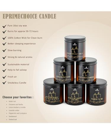 Luxury Amber Noir Scented Candle - Handcrafted Aromatherapy Soy Wax Candle | 16oz Amber Jar | Perfect Housewarming Gift for Men & Women - Buy Online on GoSupps.com