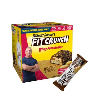 FITCRUNCH Snack Size Protein Bars, Designed by Robert Irvine, World’s Only 6-Layer Baked Bar, Just 3g of Sugar & Soft Cake Core (18 Peanut Butter Snack Size Bars + 1 Milk & Cookies Snack Size Bar) - Buy Online on GoSupps.com