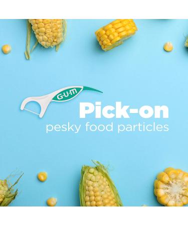 GUM Professional Clean Plus Flosser Picks, Promotes Healthier Gums, Comfort-Pick for Gentle Massage, Fresh Mint Flavour, Teal & White, 60 Flossers (1 Bag) - Buy Online on GoSupps.com