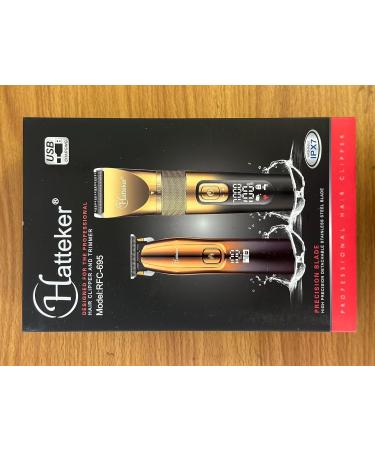 Hatteker Professional Hair Clippers and T-Blade Trimmer Kit for Men - Gold 17 Piece Set | Cordless Beard Barber Clipper, Haircut Grooming Kit, IPX7 Waterproof - Buy Online on GoSupps.com