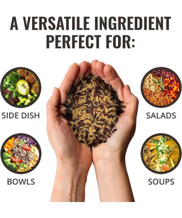 Pack of 3 x 400g Jasmine Thai Trio Riceberry Rice (Jasmine Black Rice) Brown Jasmine Rice and Red Jasmine Rice Non Gluten Non-GMO Kosher and Vegan - Floating Leaf - Buy Online on GoSupps.com