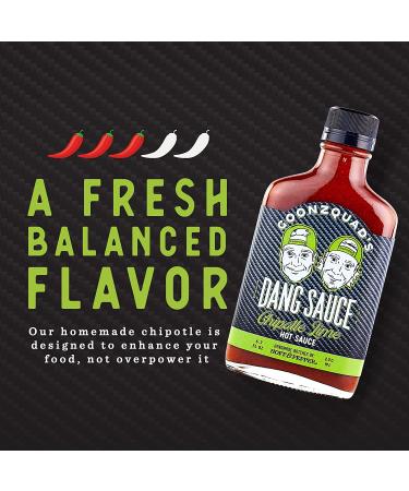 Hoff and Pepper Dang Sauce - Chipotle Lime Hot Sauce & Seasoning 6.7 Fl Oz - Perfect for Veggies & Meat - Buy Online on GoSupps.com