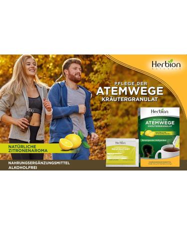 Herbion Naturals respiratory care granules with natural lemon flavor 10 portion sachets promotes healthy functioning of the respiratory tract optimizes the immune system pack of 2 - Buy Online on GoSupps.com