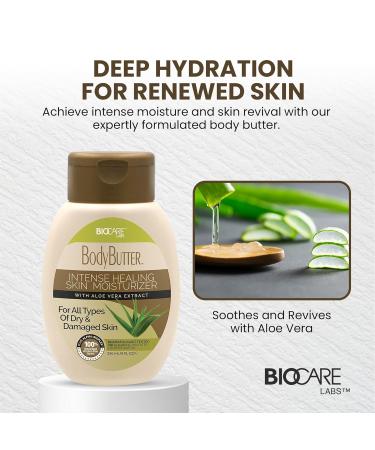 Biocare Labs Moisturizing Body Butter - Hydrating Body Cream W/Aloe Vera and Cucumber Extracts (Fragrance Free) - Instantly Penetrates and Deeply Renews Skin - Lotion Designed For Dry Skin 8 Fl Oz (Pack of 1) - Buy Online on GoSupps.com