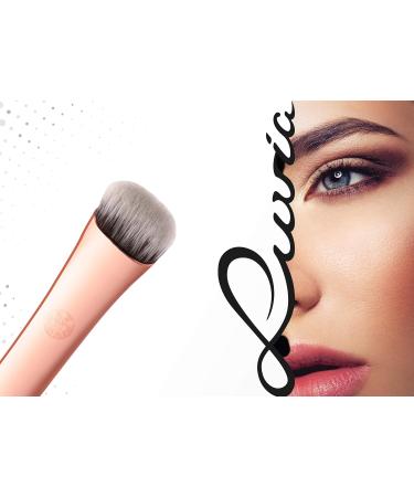 Luvia Eye Make-Up Eyeshadow Brush - Vegan Soft Shader Brush in Black/Rose Gold | International Shipping Available - Buy Online on GoSupps.com