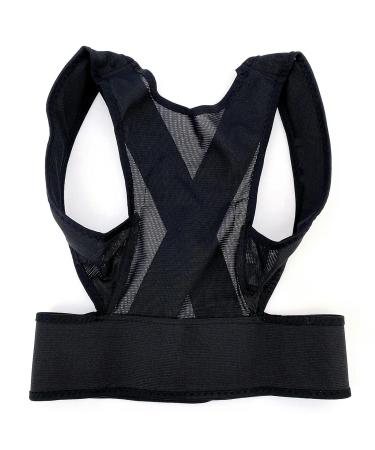 Posture Corrector Back Support Belt Corset Orthopedic Brace Shoulder Correct Black L - Buy Online on GoSupps.com