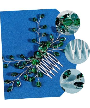 DOITOOL Formal Hair Accessories for Women Headpiece for Bride Green Rhinestone Hair Comb Hair Accessories for Wedding Hair Topper Tiara Girl Headpiece Crystal Emerald Women's - Buy Online on GoSupps.com