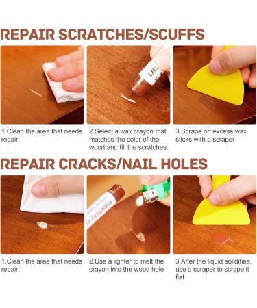 DEWEL Wood Filler Sticks - 18 Color Wood Wax Crayon Kit for Scratch & Furniture Repair | International Shipping Available - Buy Online on GoSupps.com