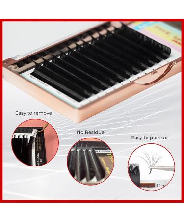 The Lash Supply Easy Fan Volume Eyelashes | C/D Curl | 9-20mm | 0.05 Thickness | Professional Magic Lashes Extension Supplies - Buy Online on GoSupps.com