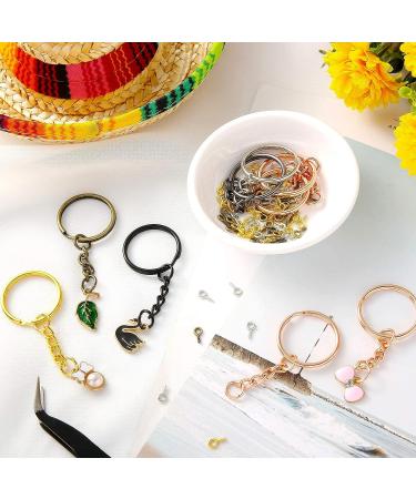 360 Pieces Keychain Rings with Jump Rings, Screw Eye Pins Hooks for DIY Crafts - Mixed Color 25mm Pack - Buy Online on GoSupps.com