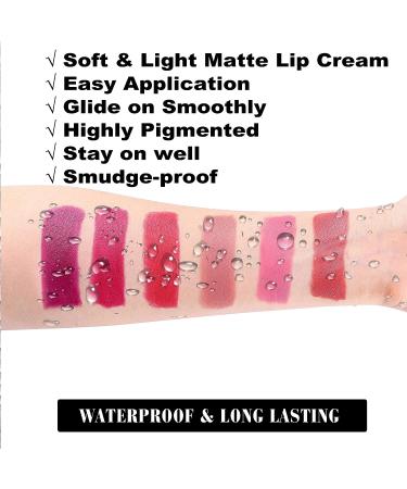 CCbeauty Matte Lipstick Set - 6 Colors Waterproof Long Lasting Nude Lip Stick Gift for Her - Mothers Day Gift Set - Buy Online on GoSupps.com