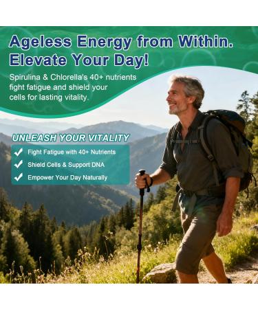 Organic Spirulina & Chlorella Gummies - Probiotic & Super Greens Supplement Superfood Rich in Antioxidants Chlorophyll Protein Essential Amino Acids for Cellular Energy Immunity & Eye 60 Cts - Buy Online on GoSupps.com