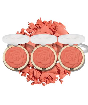Milani Rose Powder Blush - Coral Cove (0.6 Ounce) Cruelty-Free Blush - Shape, Contour & Highlight Face with Matte or Shimmery Color (3 pack) Coral Cove (3 pack)