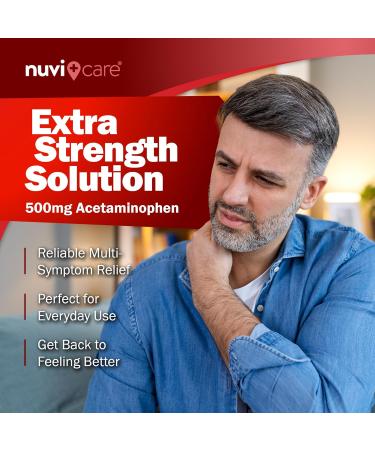 Acetaminophen 500mg Extra Strength - Fast Pain Relief & Fever Reducer - Compare to Tylenol - 100 Caplets - Buy Online on GoSupps.com