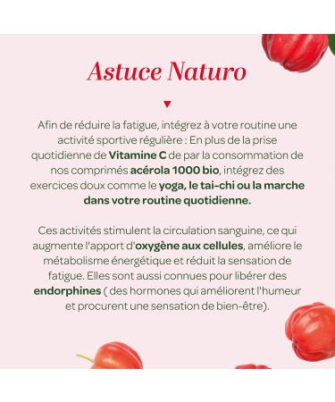 SUPERDIET- ACEROLA 1000 ORGANIC - High concentration of Vitamin C - Reduction of fatigue - Maxi pot of 60 chewable tablets - Buy Online on GoSupps.com