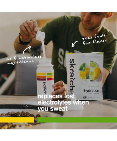Skratch Labs Hydration Drink Mix- Lemon Lime- 20 Servings- Electrolyte Powder for Exercise  Endurance and Performance- Essential Electrolytes for Energy and Rapid Recovery- Non-GMO  Vegan  Gluten Free Lemon and Lime 15.5 O - Buy Online on GoSupps.com