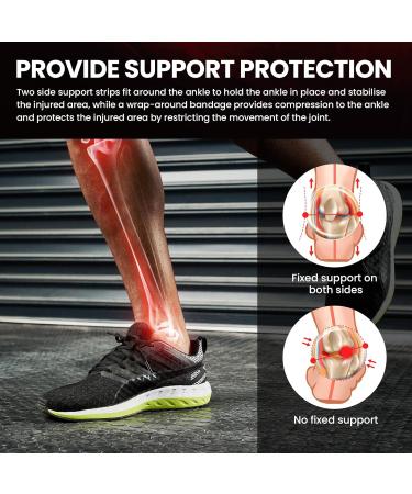 Welnove Ankle Brace - Maximum Metal Support for Men & Women | Prevent Sprained Ankles | Stabilizing for Running Basketball Volleyball | Large Black - Buy Online on GoSupps.com