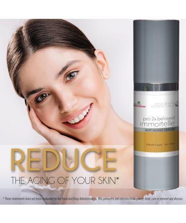 Pro 2x Beloved Immortelle Serum - Anti-Aging & Collagen Booster - 2 Month Supply - Fade Dark Circles & Tighten Skin - Alpha Hydroxy Acid with Aloe - Buy Online on GoSupps.com