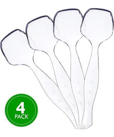 Plasticpro Disposable Clear Serving Spoons - Pack of 4 | Durable Heavy Duty Utensils - Buy Online on GoSupps.com
