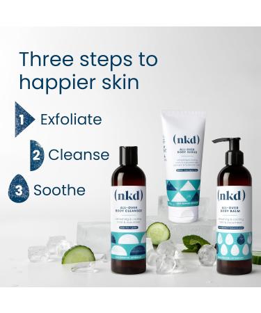 Smoothing Mint & Cucumber Exfoliating Body Scrub - Post-Waxing Treatment for Ingrown Hair - Pubic Area Waxing Exfoliant - 200g - Buy Online on GoSupps.com