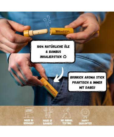 Energy & Refreshment Nose Inhaler Pen | Sustainable Bamboo Aromatherapy Stick for Well-Being | Essential Oils Inhaler Pencil for On-The-Go Relief - Buy Online on GoSupps.com