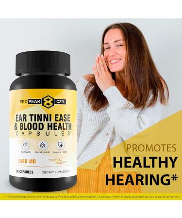 Natural Tinnitus Relief Ear Tinnie Ease Immune Boost - Our Best Tinnitus Relief for Ringing Ears Immune Support Supplement - Blood Booster - Ear Health - Immune Boost Blood Builder Blood Health Pills - Buy Online on GoSupps.com