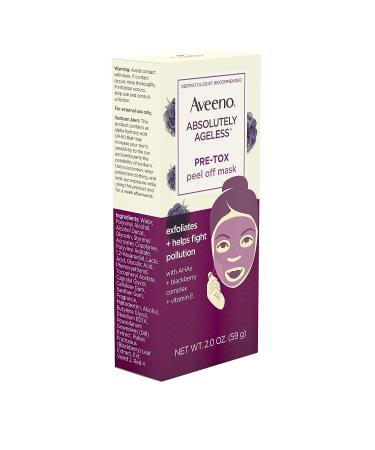 Aveeno Ageless Pre-Tox Peel Off Face Mask with AHA, Vitamin E & Blackberry Complex - 2 oz, Non-Comedogenic, Paraben & Phthalate-Free - Buy Online on GoSupps.com