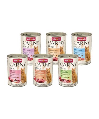 Animonda carny adult cat food wet food for adult cats poultry variation 6 x 400 g poultry variation 400 g (6 Pack) - Buy Online on GoSupps.com