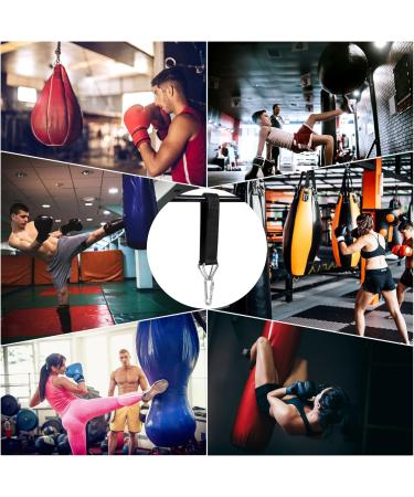 Robust Punching Bag Holder | Black Nylon Strap with Snap Hook - Secure Hanging Solution for Home Gym - Buy Online on GoSupps.com