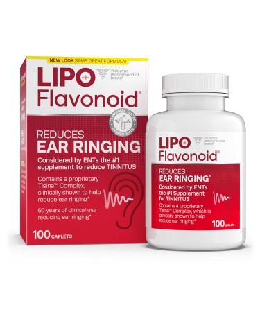 Lipo-Flavonoid Plus, Tinnitus Relief for Ringing Ears, OTC Flavonoid Ear Health Vitamins, Bioflavonoids & Vitamin C, 100 Caplets - Buy Online on GoSupps.com