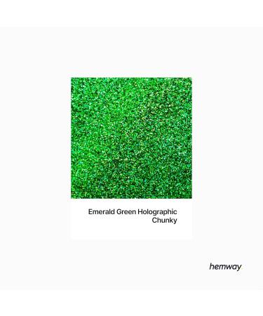 Hemway Ultra Sparkle Emerald Green Holographic Glitter - 100g Multi-Purpose Craft Flake for Arts Nails Cosmetics Resin & Festivals - Buy Online on GoSupps.com