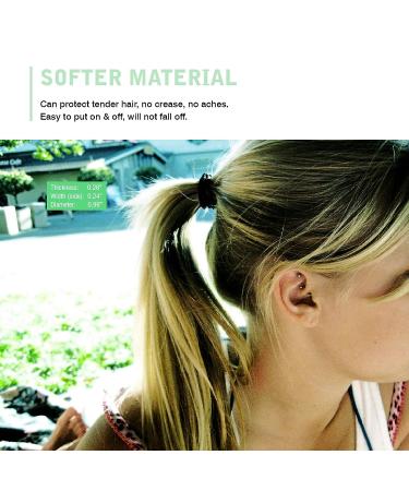 CYWLIFE 100 PCS Black Tiny Hair Ties Bands for Baby Girls Women - 7MM No Crease Ponytail Holders, Gentle on Thin & Fine Hair - Durable Soft Rubber Bands for Kids Men - Buy Online on GoSupps.com