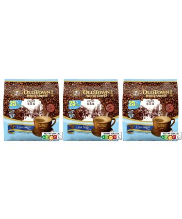 CNMART Malaysia Oldtown 3 in 1 White Coffee 25% Less Sugar 15 Sachets (Pack of 3)