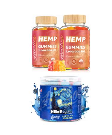 HOOLOO Hemp Gummies - Sugar Free 3 Packs
