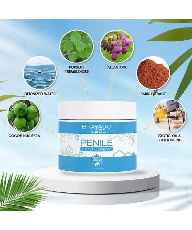 Bravado Labs Premium Penile Health Cream - Natural Moisturizing Lotion for Men - Relief for Chafing, Itching, and Dryness (4oz) - Buy Online on GoSupps.com