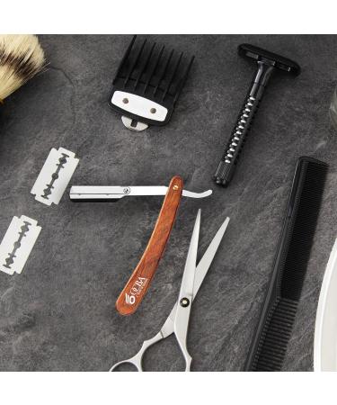 OCBA Wooden Handle Rasi Knife | High-Quality Stainless Steel Barber Razor for Precision Wet Shaving - Buy Online on GoSupps.com