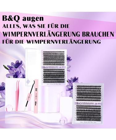 LASH Extension Set B & Q - 280 PCs Eyelash Extensions 9-16Mix | 40D Ocitanian Set with Eyeliner Glue Remover & Applicator for Beginners - Buy Online on GoSupps.com