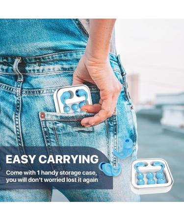 Reusable Silicone Ear Plugs for Kids & Adults | 8 Ear Tips for Noise Protection in Sleeping Concerts & Travel - Buy Online on GoSupps.com