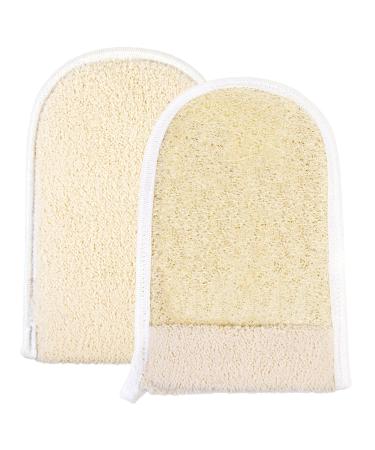 Jairestone Exfoliating Body Scrubbing Loofah - Dual Side Turkish Shower Loufa Sponge - Exfoliator Bath Sponge Glove for Men & Women - Deep Exfoliating Glove Pad Body Scrubber - Improves Skin Texture