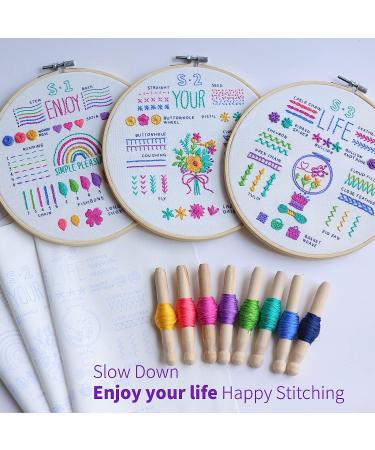 ETSPIL Embroidery Kit for Beginners - Learn 33 Stitches, Includes Hoop, Color Threads & Easy Instructions - Buy Online on GoSupps.com