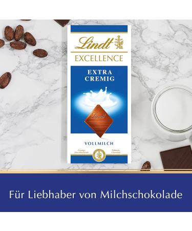 Lindt Excellence Extra Creamy 100g (pack of 5) - Extra creamy whole milk chocolate - Buy Online on GoSupps.com