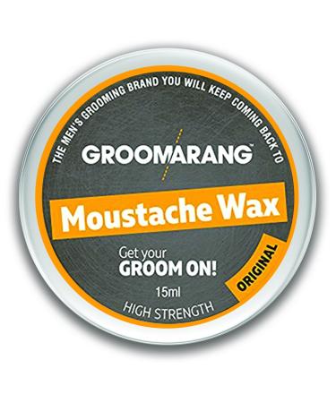 Groomarang Moustache & Beard Wax 15ml | Extra Strong Hold Styling Wax to Shape and Nourish Your Moustache and Beard | All-Natural Organic Cruelty Free | Gifts for Him