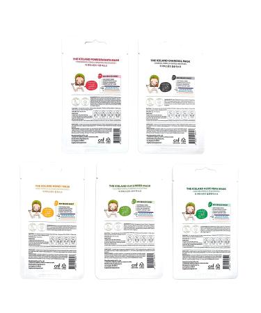 Iceland Glacial Water Face Mask Sheet | Moisturizing Korean Skin Care | 10-Pack Variety | CNF Facial Essence Sheets - Buy Online on GoSupps.com