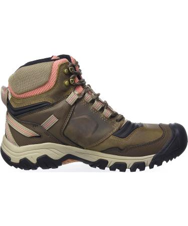 KEEN Women's Ridge Flex Mid Waterproof Hiking Boots 7.5 - Timberwolf/Brick Dust - Buy Online on GoSupps.com