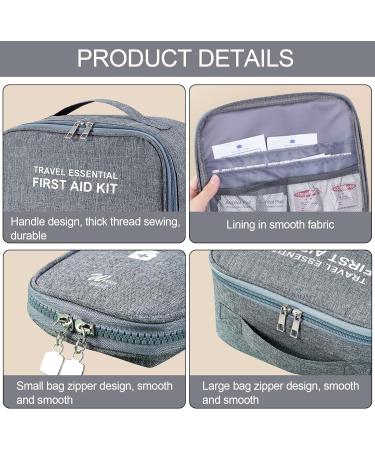 Shop Mecctuck Medication Bag Set - 2 Travel Pharmacy Bags for First Aid & Medical Storage - Large Capacity Gray Emergency Bags for Home Office & Outdoor Use - Buy Online on GoSupps.com