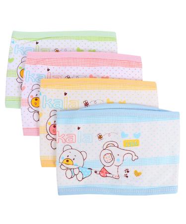 Healifty Baby Belly Button Band Baby Belly Bands Adjustable Cotton Infant Umbilical Cord for 0-12 Months 4pcs