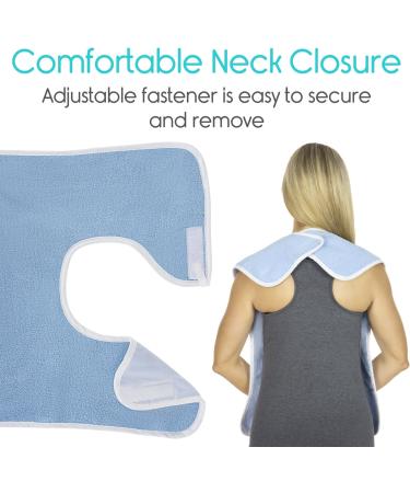 Vive Adult Bibs (2 Pack) - Waterproof Apron Set for Eating - Adjustable Strap, Washable Terry Cloth - Ideal for Elderly, Seniors, Disabled - Buy Online on GoSupps.com