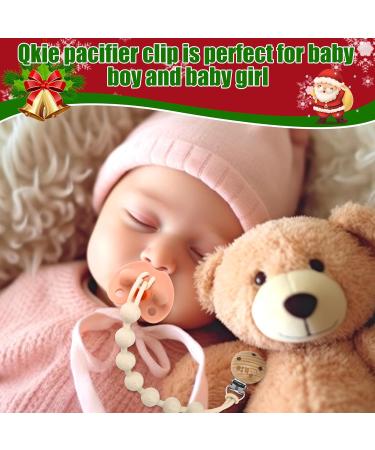 Qkie Silicone Pacifier Chain Clips - BPA Free 2-Pack One-Piece Design for Boys & Girls (Green) | Safe & Stylish Pacifier Holders - Buy Online on GoSupps.com